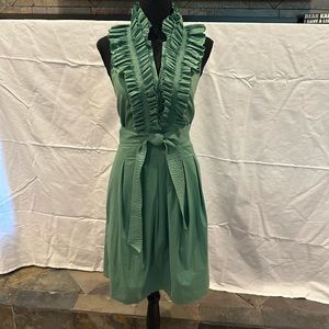 BCBG Maxazria Green Halter Dress Size 12 / 10 w/ pockets